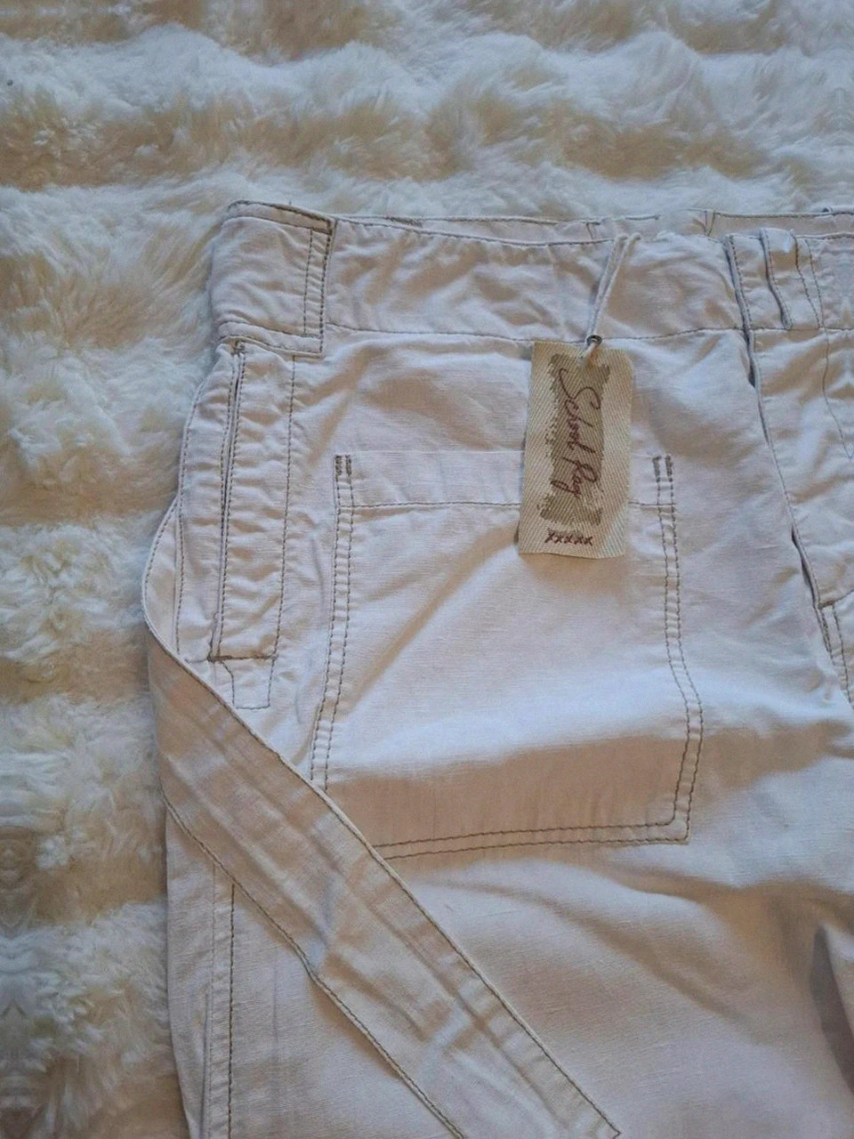 Pantalon Large Blanc Cargo School Rag - Taille 32 (FR 40) – School Rag – taille M / 38 / 10 4