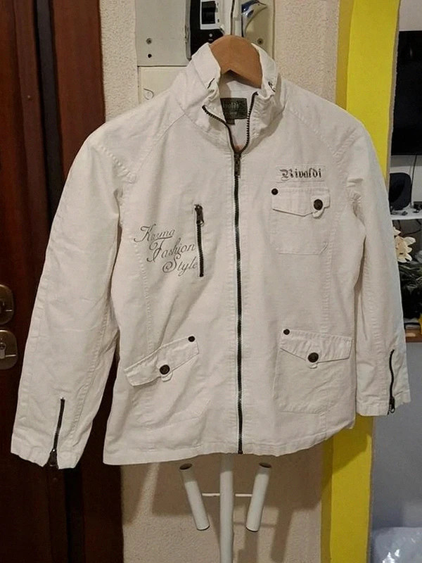 Blouson / Veste Rétro Y2K Rivaldi Fashion Blanc T.12 Ans / XS