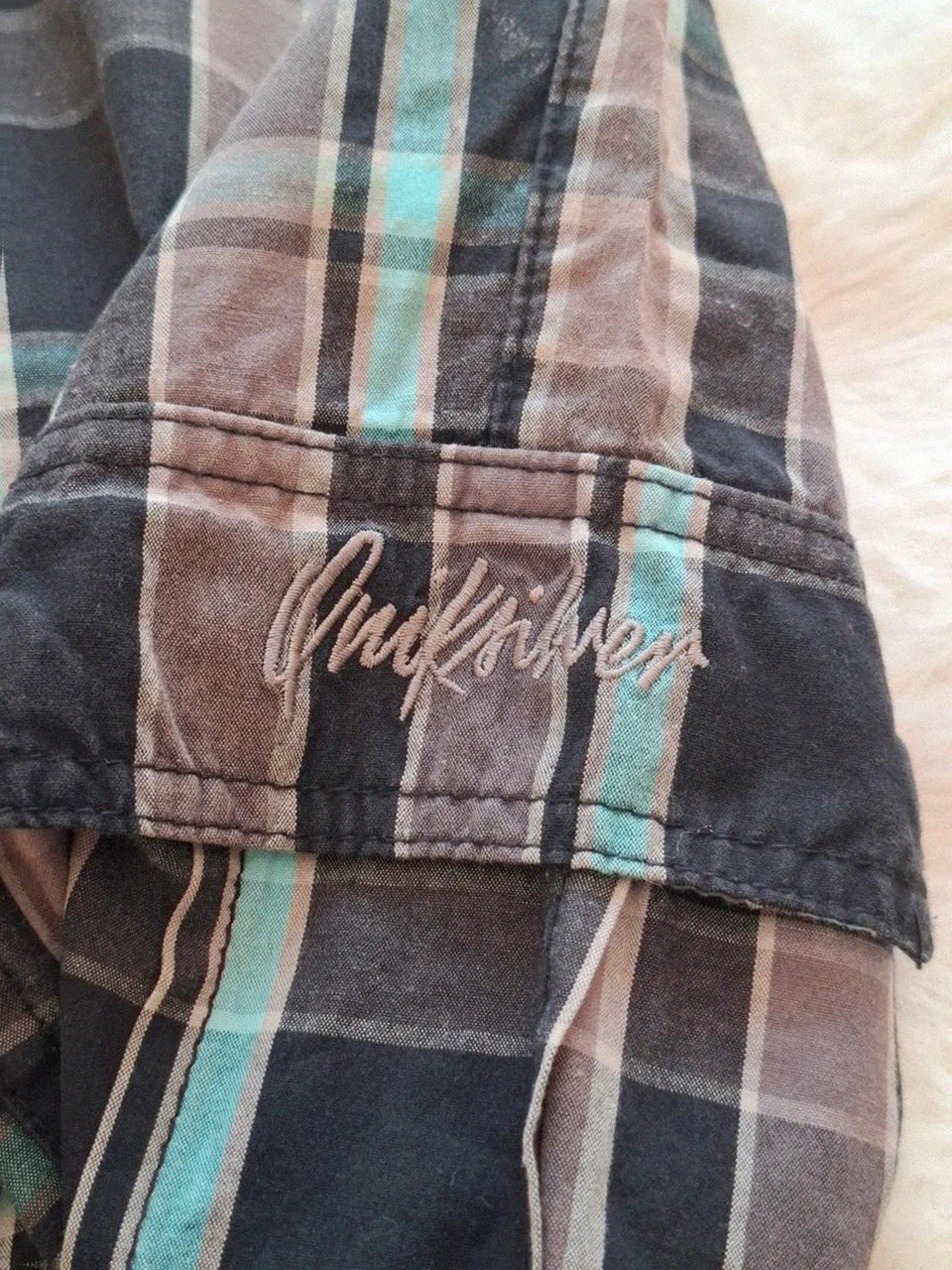 Short à carreaux vintage Y2K Quiksilver Noir/Gris/Bleu - Taille S homme équivalent – Quiksilver – taille S 2