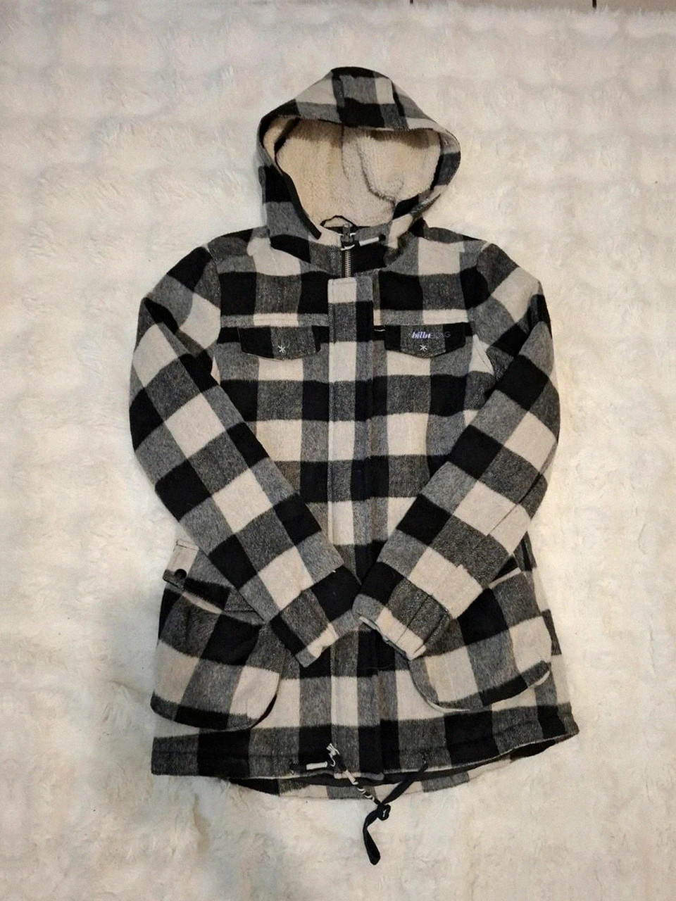 Manteau / Veste à Capuche Carreaux Billabong Rétro Y2K T.S / S – Billabong – taille S / 36 / 8 2