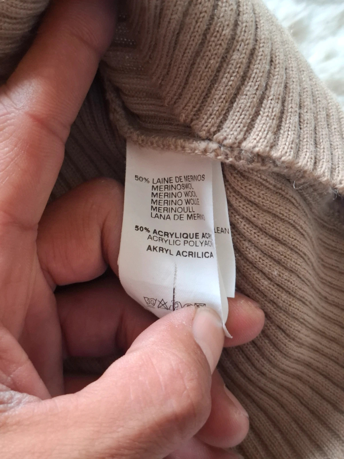 Pull côtelé beige laine mérinos col bateau boutons épaules taille M 38 40 – Comptoir des Cotonniers – taille M / 38 / 10 3