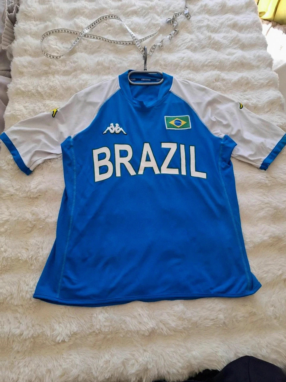 T-shirt vintage Kappa bleu et blanc "Brazil" - Taille M – Kappa – taille M 2
