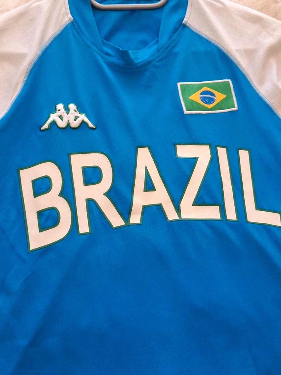 T-shirt vintage Kappa bleu et blanc "Brazil" - Taille M – Kappa – taille M 5