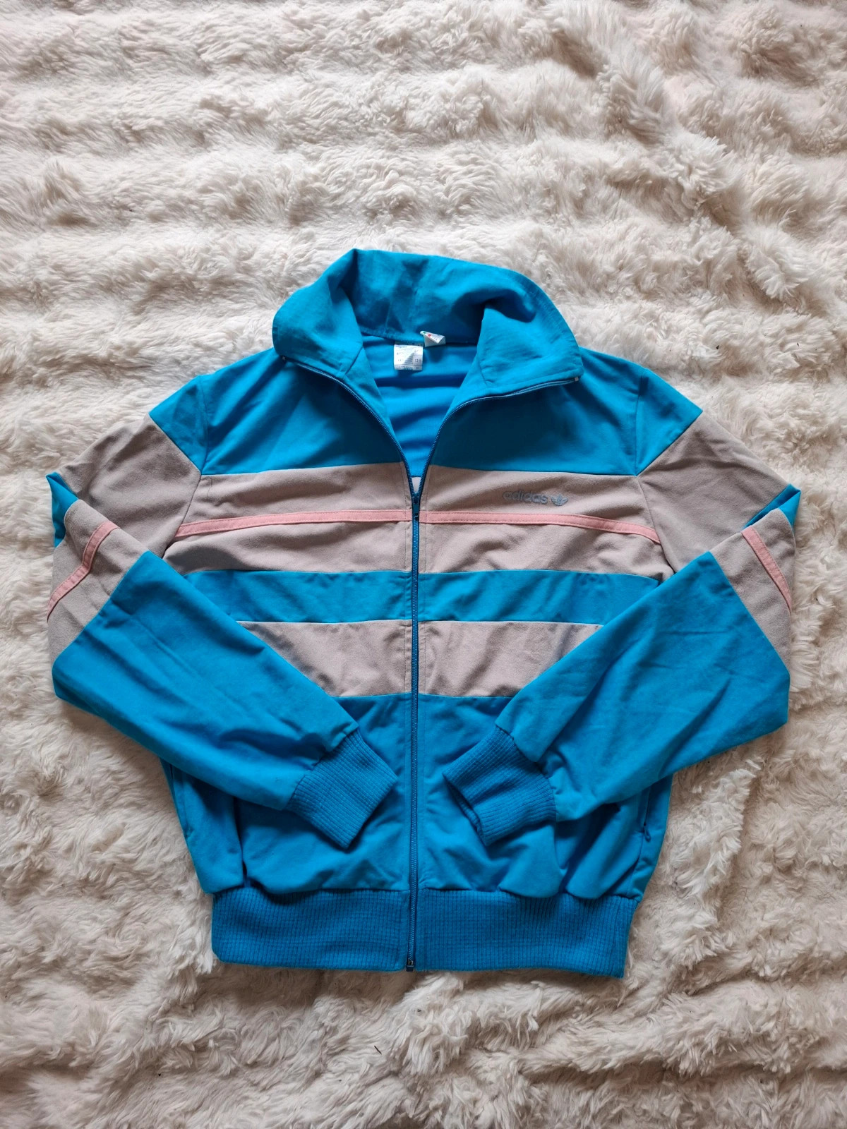 Veste de survêtement vintage Adidas Ventex France bleu gris rétro taille M – adidas – taille M 2