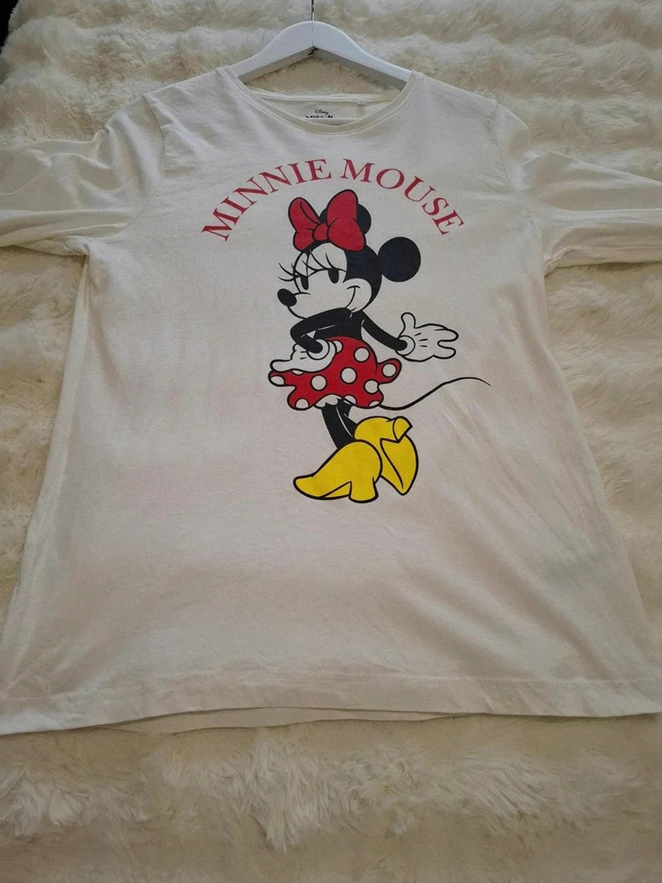 Minnie Mouse T-shirt Disney blanc manches longues - Taille L (42/44) (Très bon état) – Disney – taille L / 40 / 12 2