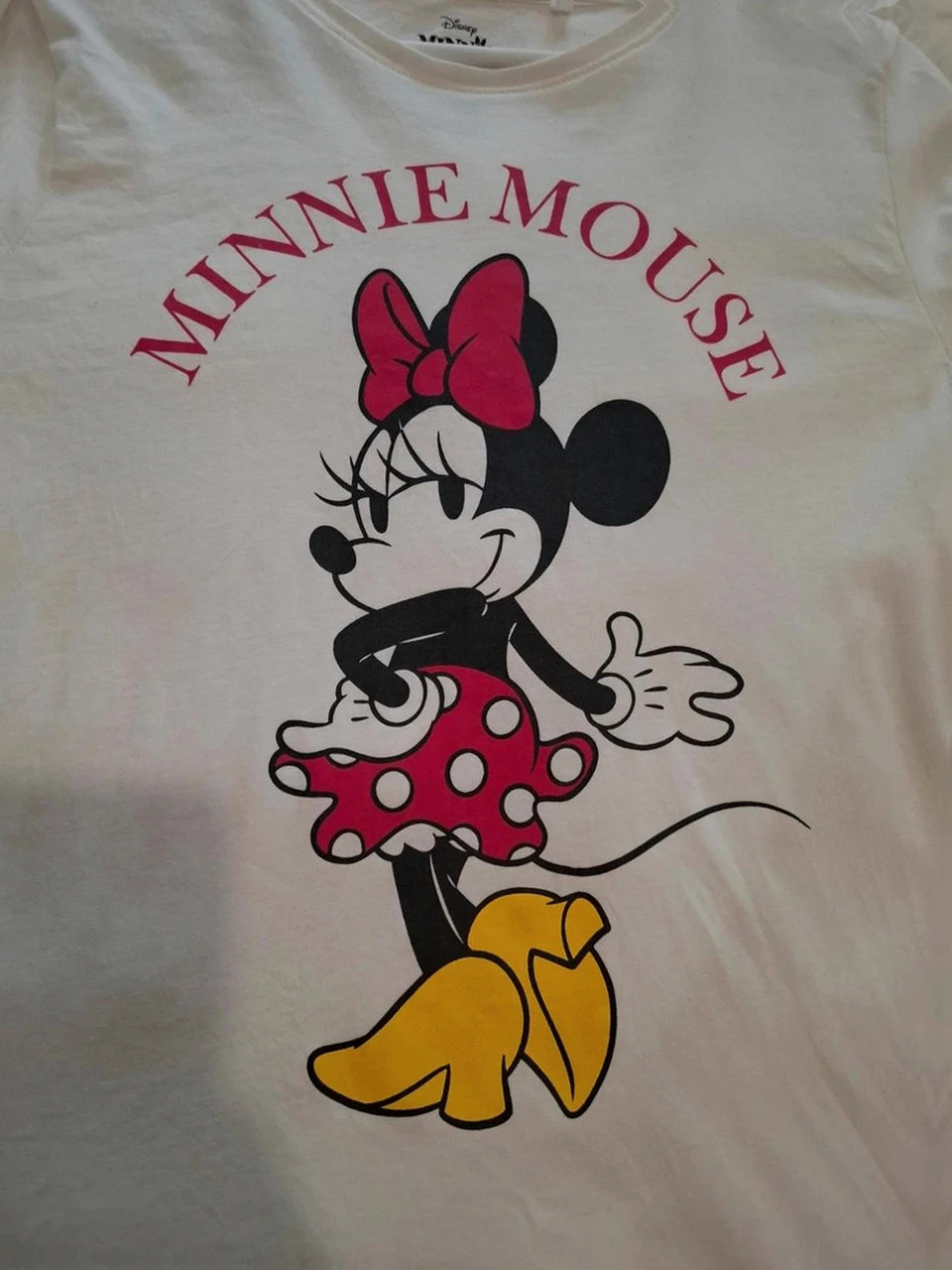 Minnie Mouse T-shirt Disney blanc manches longues - Taille L (42/44) (Très bon état) – Disney – taille L / 40 / 12 3