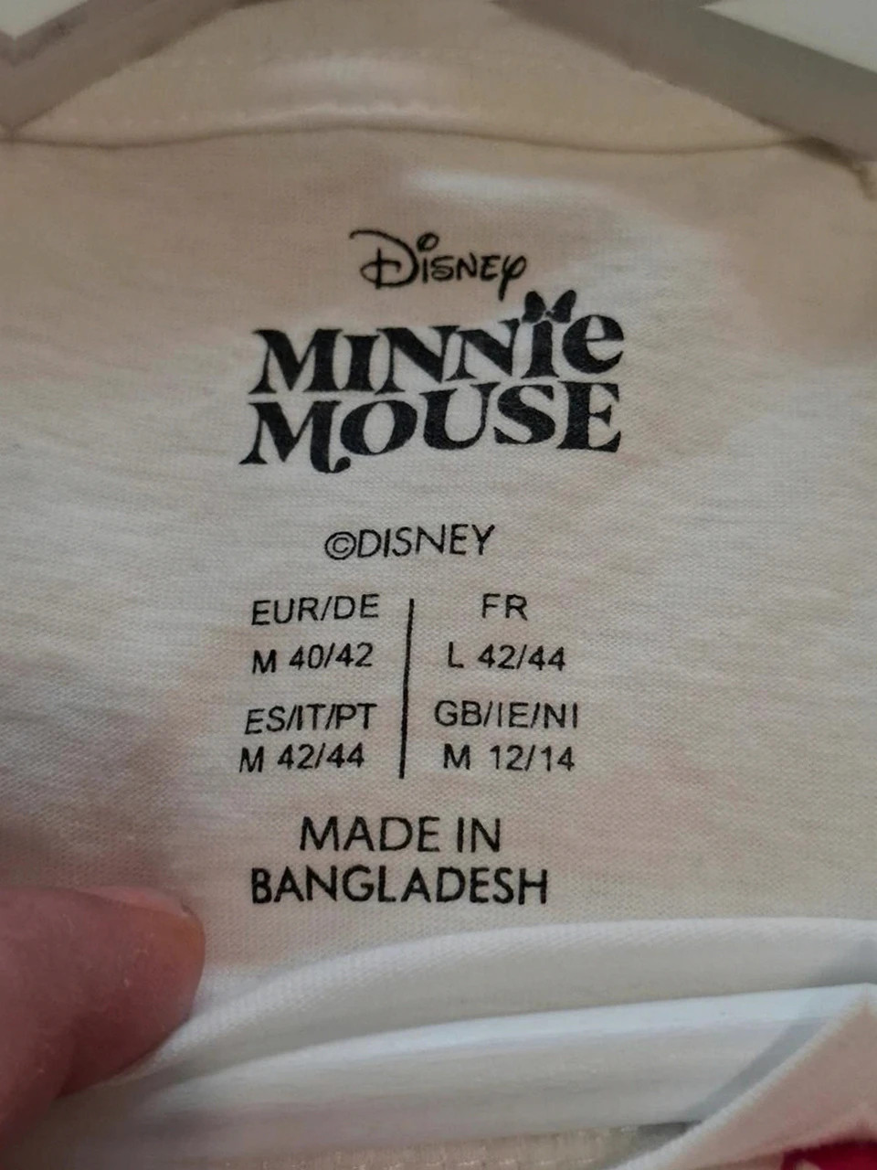 Minnie Mouse T-shirt Disney blanc manches longues - Taille L (42/44) (Très bon état) – Disney – taille L / 40 / 12 4