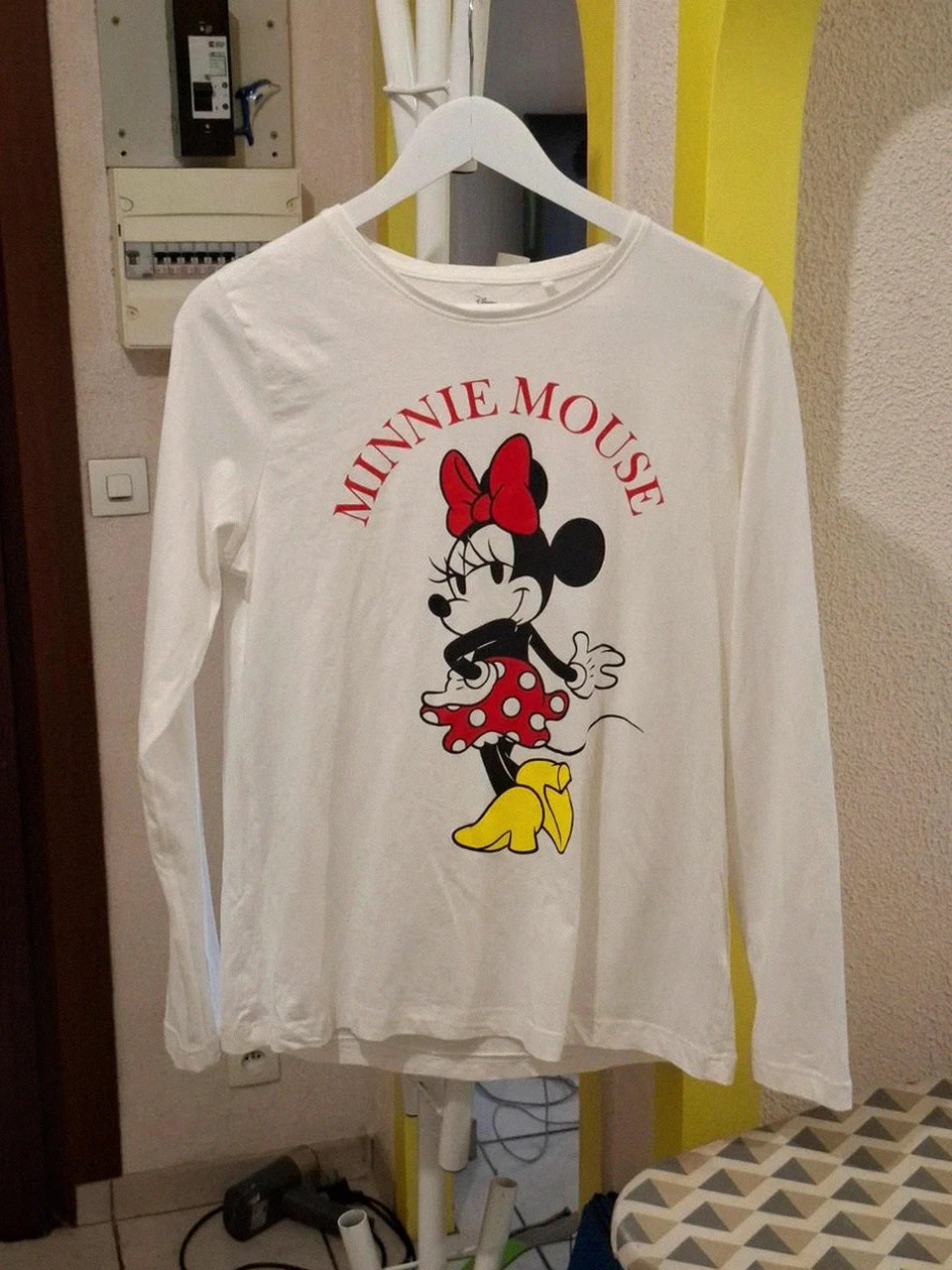 Minnie Mouse T-shirt Disney blanc manches longues - Taille L (42/44) (Très bon état)