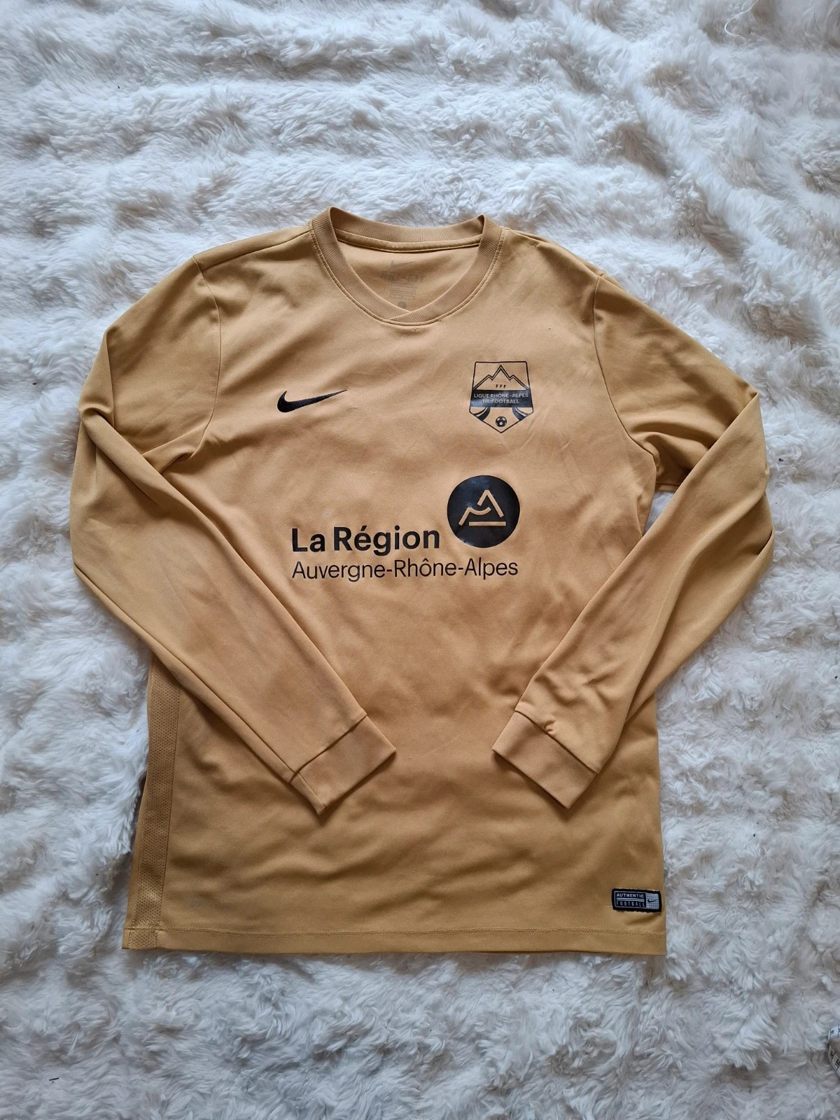 Maillot de football Ligue Auvergne-Rhône-Alpes or Nike Dri-Fit taille L