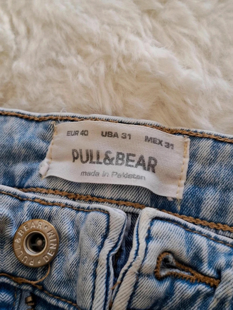 Jean Pull&Bear Clair Délavé avec cordon - Short Taille 40 (USA 31) – Pull & Bear – taille W31 | FR 40 2