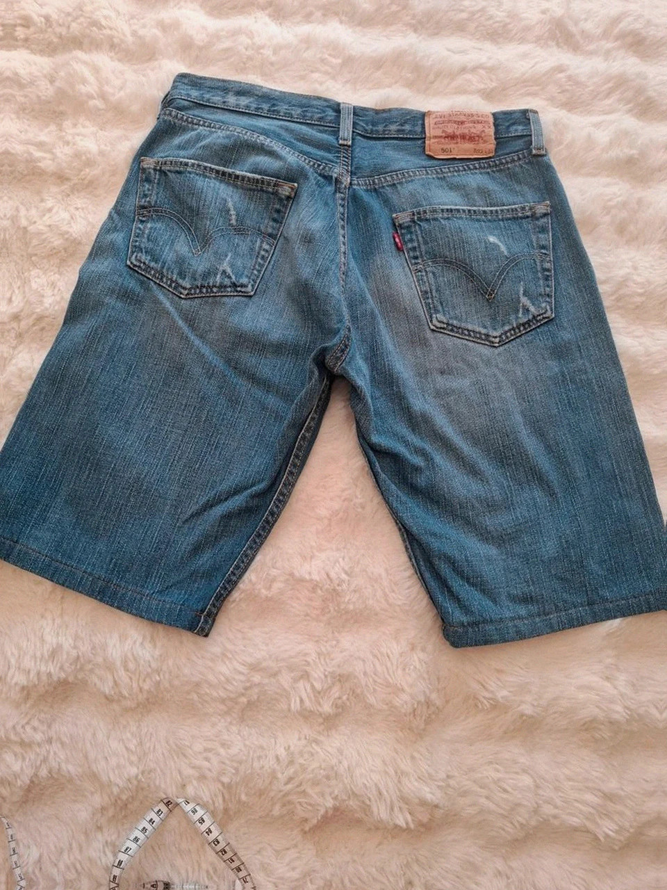 Short Levi's 501 en Jean - W33 - Rework (ancien pantalon) - Usé Bleu – Levi's – taille W33 | FR 42 3