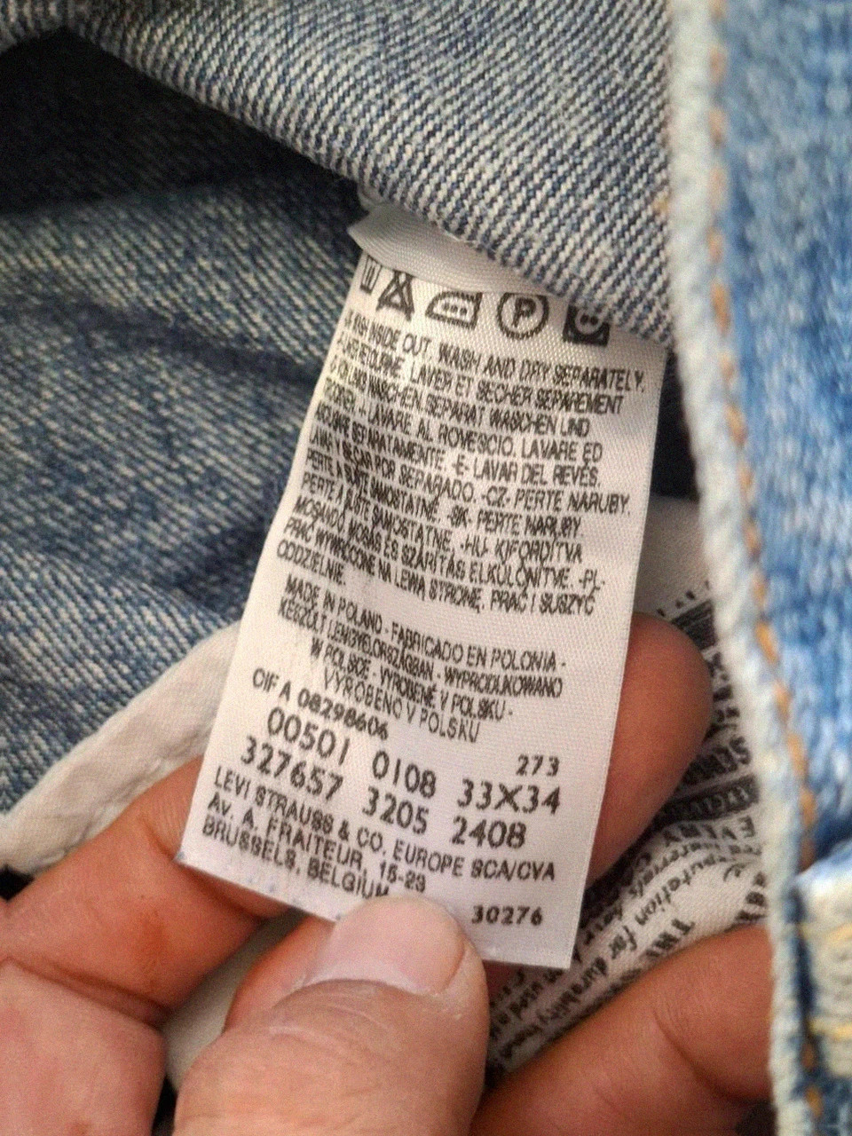 Short Levi's 501 en Jean - W33 - Rework (ancien pantalon) - Usé Bleu – Levi's – taille W33 | FR 42 2