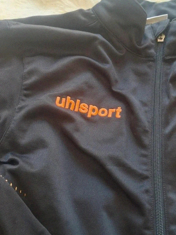 Veste d'Entraînement Uhlsport FP Portois Noir & Orange T.S / Sweat – Uhlsport – taille S 4
