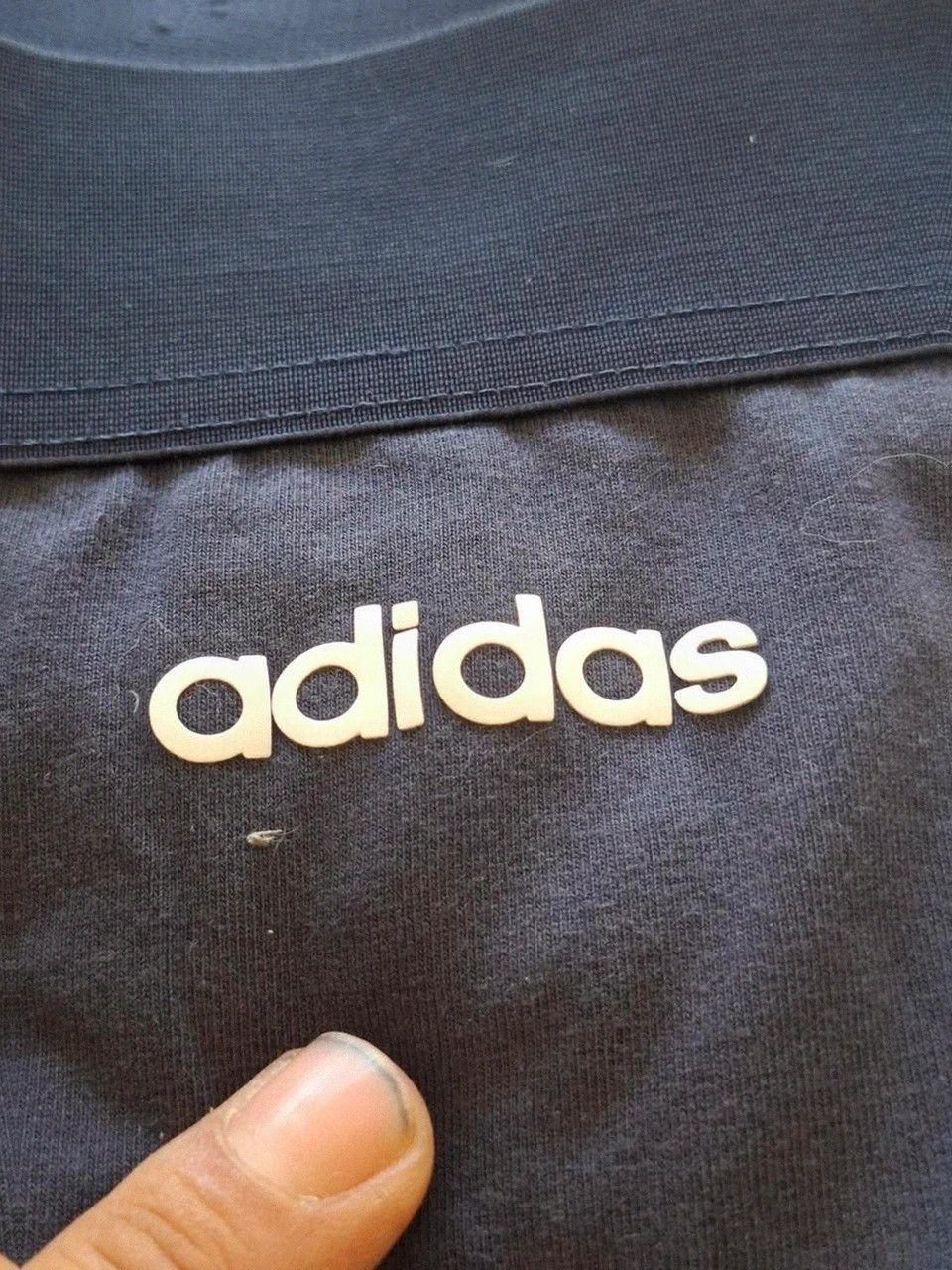 Legging / Pantalon de sport Adidas - Bleu Marine À Bandes Blanches - Taille S – adidas – taille S / 36 / 8 2