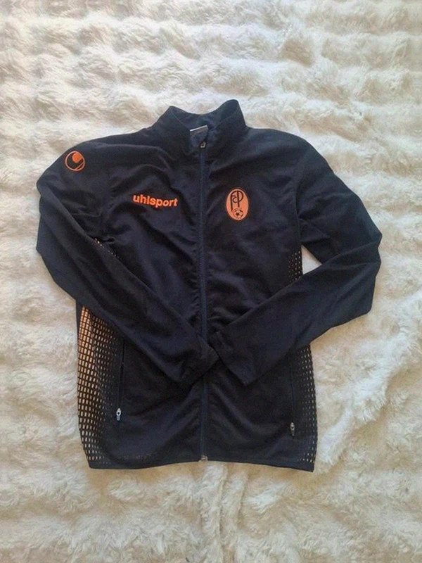 Veste d'Entraînement Uhlsport FP Portois Noir & Orange T.S / Sweat – Uhlsport – taille S 2