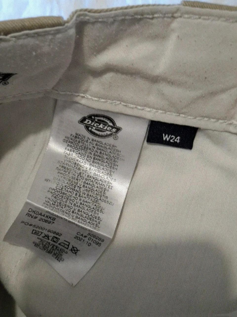Work pant Pantalon Dickies - Kaki clair / Beige - Taille W24 – Dickies – taille W24 | FR 34 3
