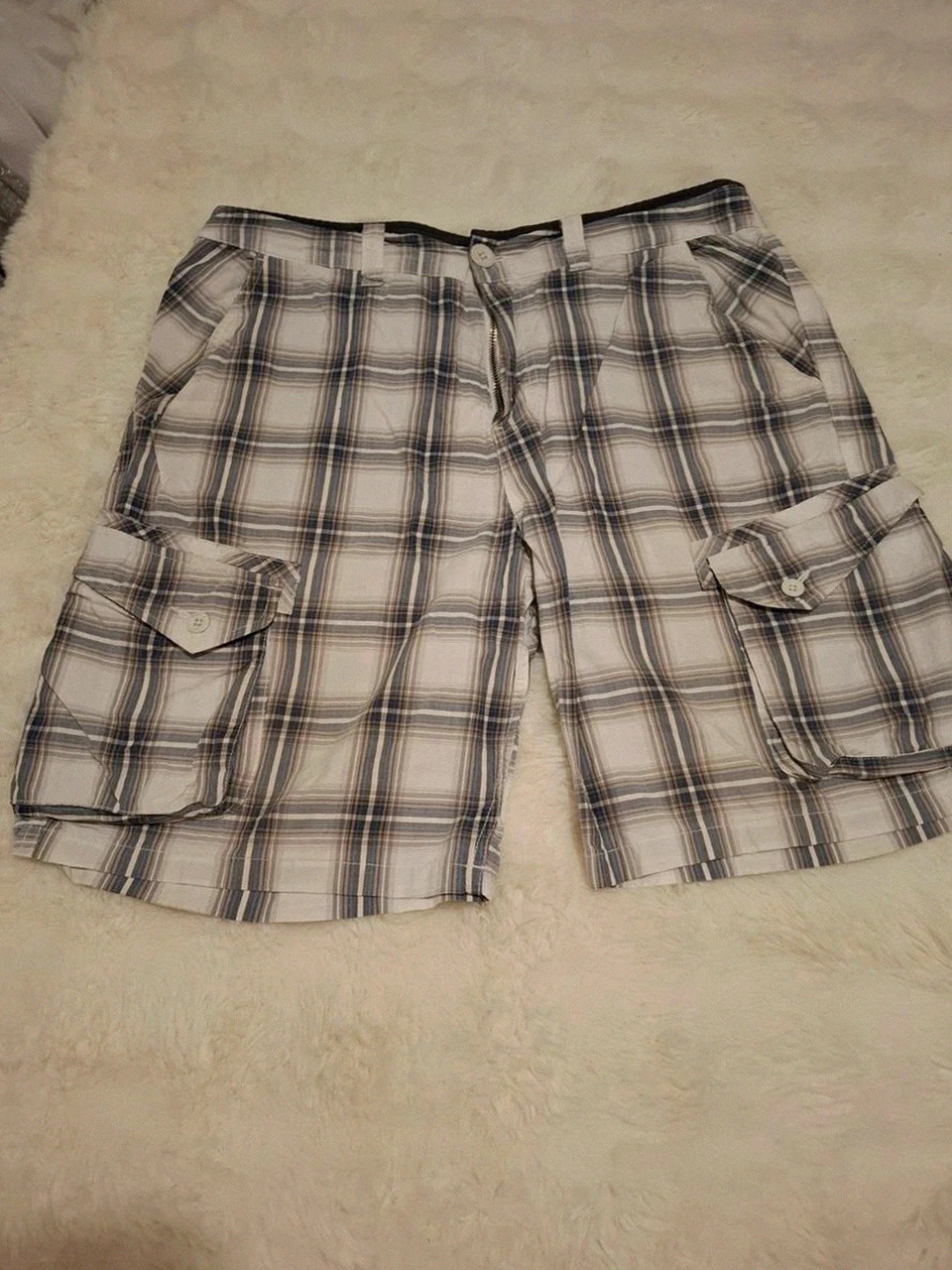 Vintage Quiksilver Short cargo - À carreaux - Taille 34