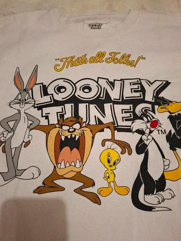 Sweat-shirt Crop Top Looney Tunes "That's All Folks!" Reworké Undiz T.L – Undiz – taille L / 40 / 12 2
