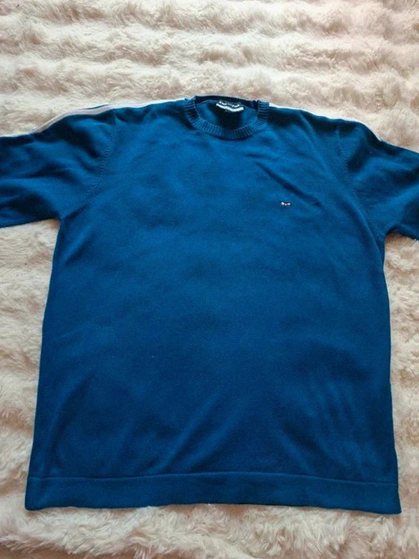 Pull Eden Park Team Bleu & Blanc Brodé Dos Crewneck T.M – Eden Park – taille M 4