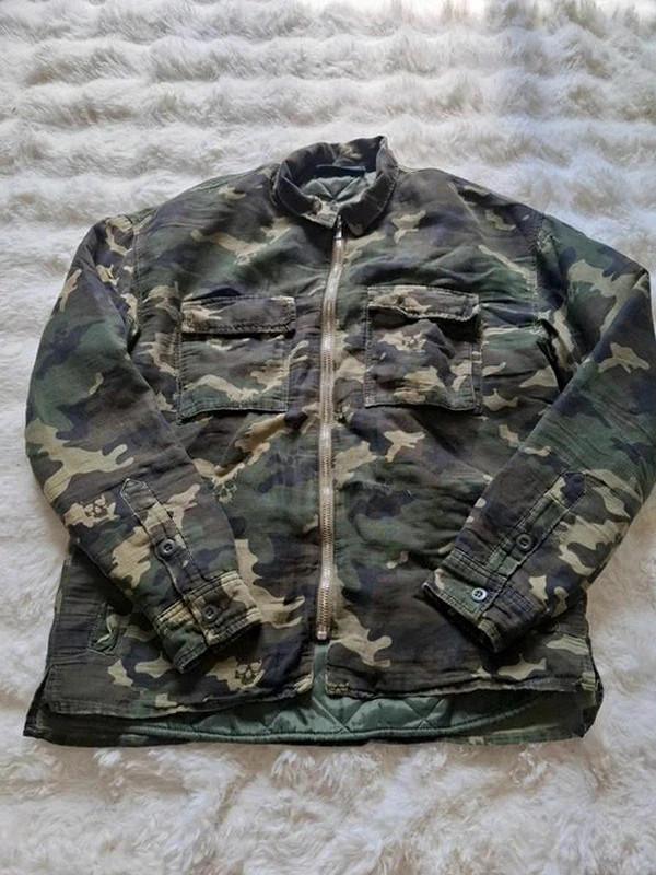 Veste Camouflage Matelassée & Têtes de mort The Kooples Jeans Oversized T.L/XL – The Kooples – taille XL / 42 / 14 2