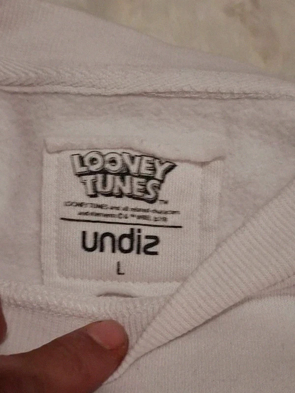 Sweat-shirt Crop Top Looney Tunes "That's All Folks!" Reworké Undiz T.L – Undiz – taille L / 40 / 12 4