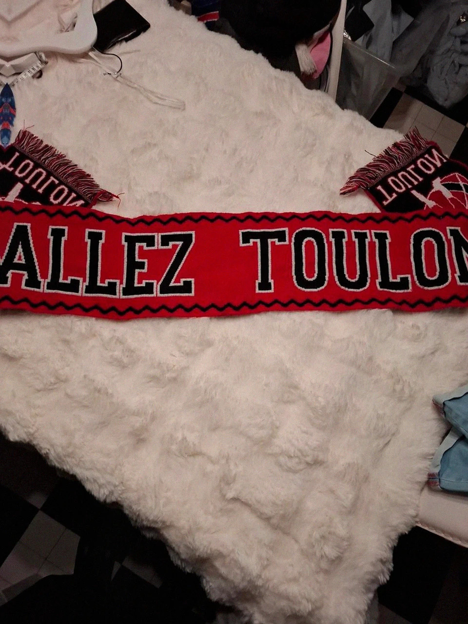 Écharpe Rugby Club Toulonnais RCT – Allez Toulon – Style Vintage / Rétro – Vintage Dressing 3