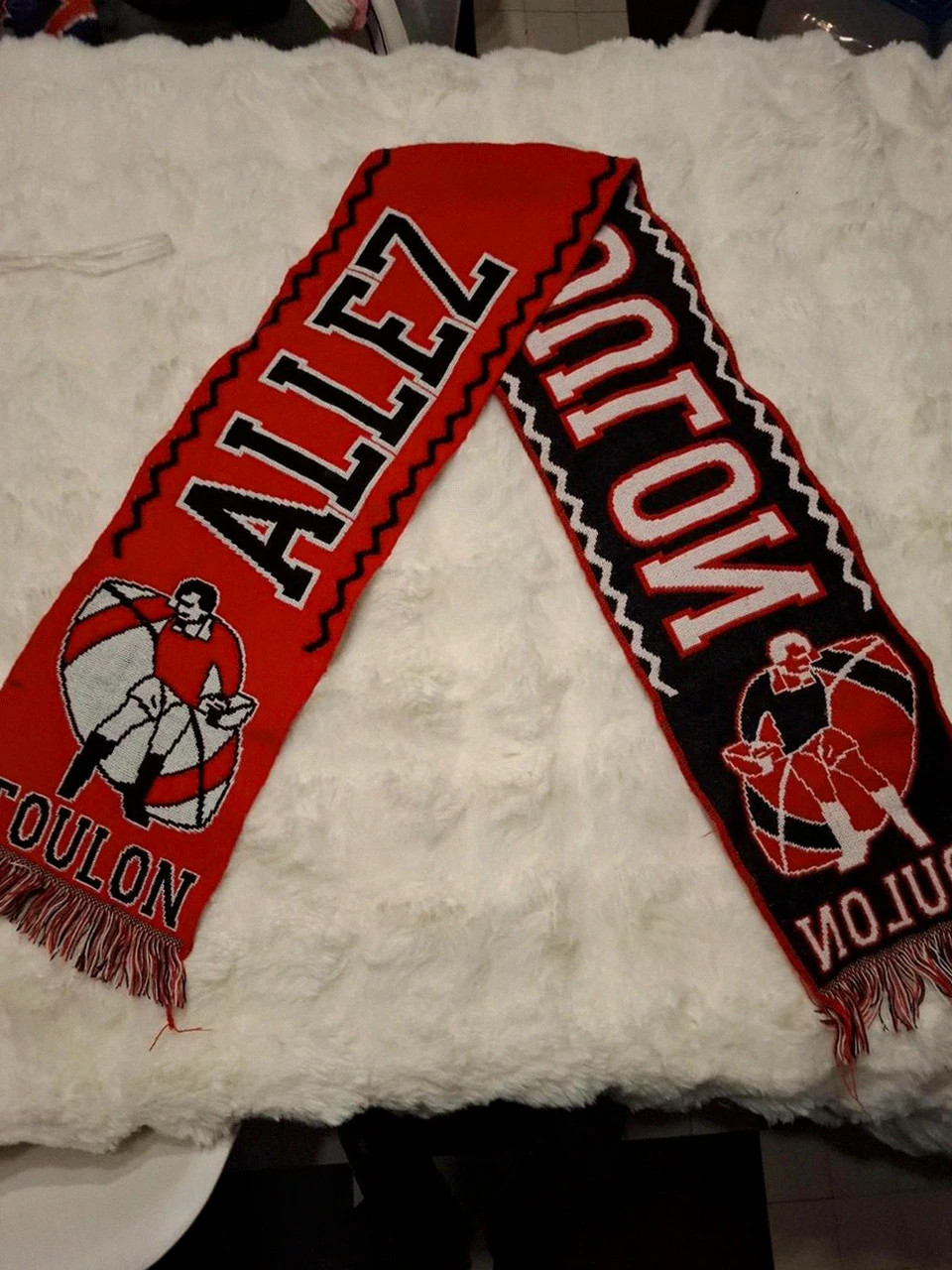 Écharpe Rugby Club Toulonnais RCT – Allez Toulon – Style Vintage / Rétro