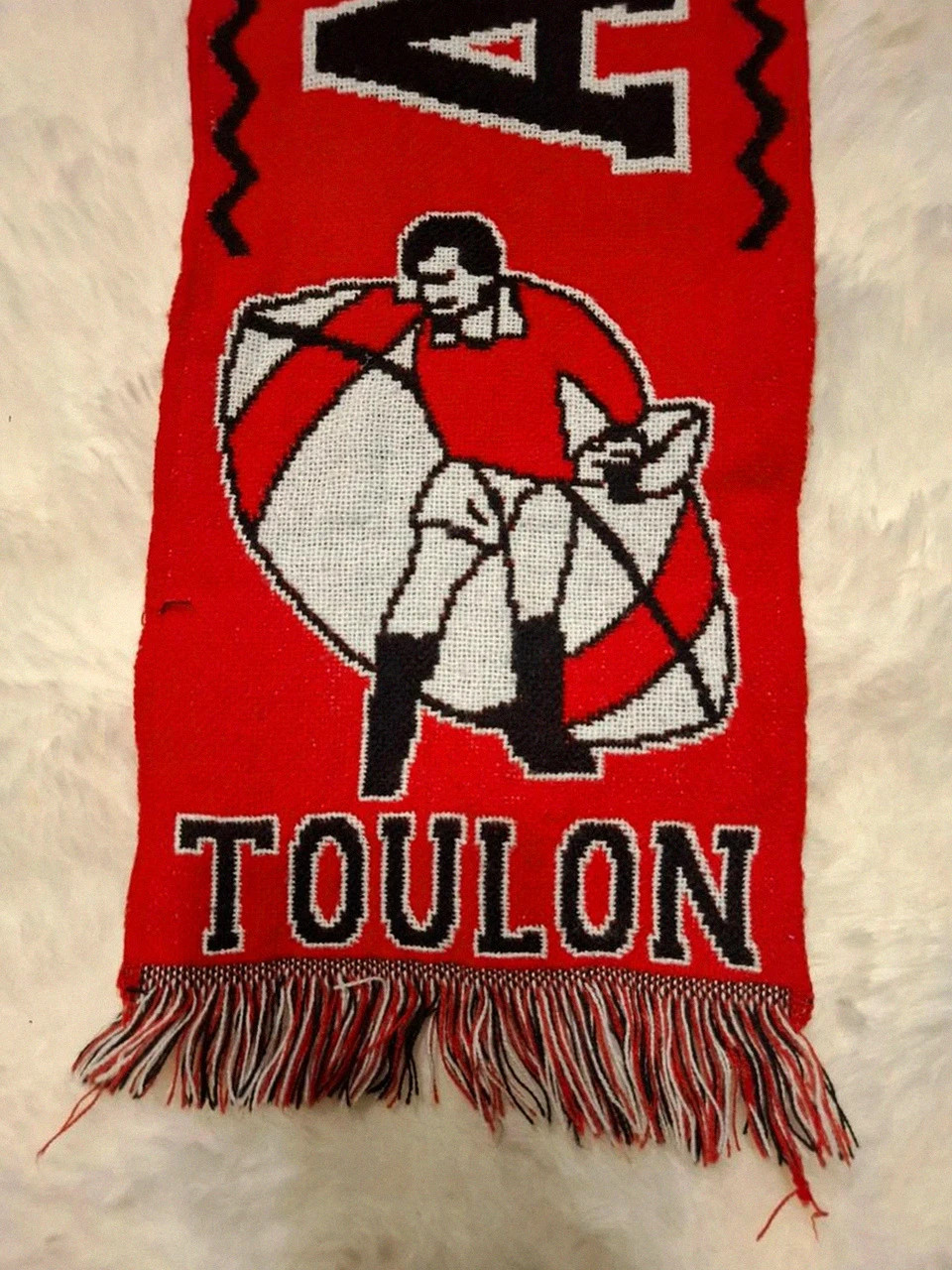 Écharpe Rugby Club Toulonnais RCT – Allez Toulon – Style Vintage / Rétro – Vintage Dressing 2