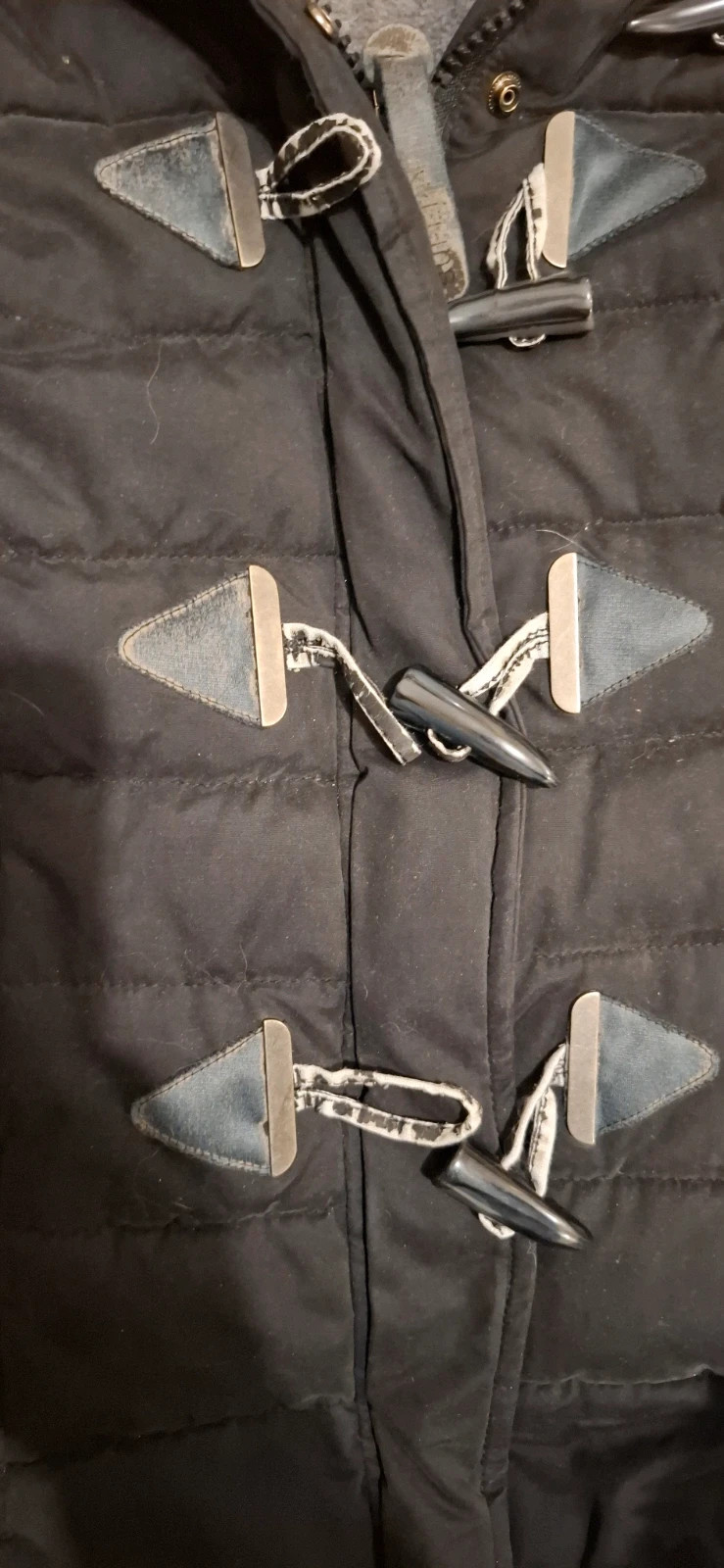 Doudoune manteau noir matelassé col fourrure toggle puffer Superdry taille S – Superdry – taille S / 36 / 8 4