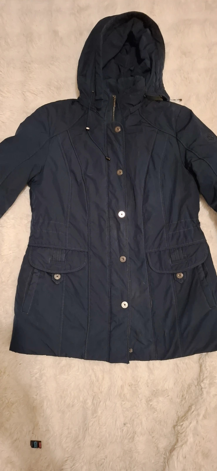 Parka manteau chaud bleu marine capuche amovible Isabell taille 42 XL – Isabell – taille XL / 42 / 14 2