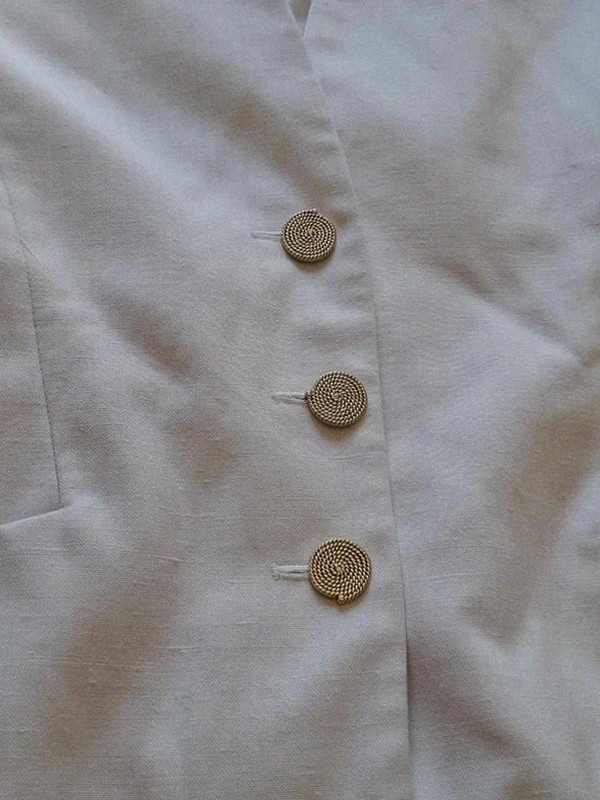 Blazer Manches Courtes Blanc SYM Court Boutons Dorés T.M – SYM – taille M / 38 / 10 4