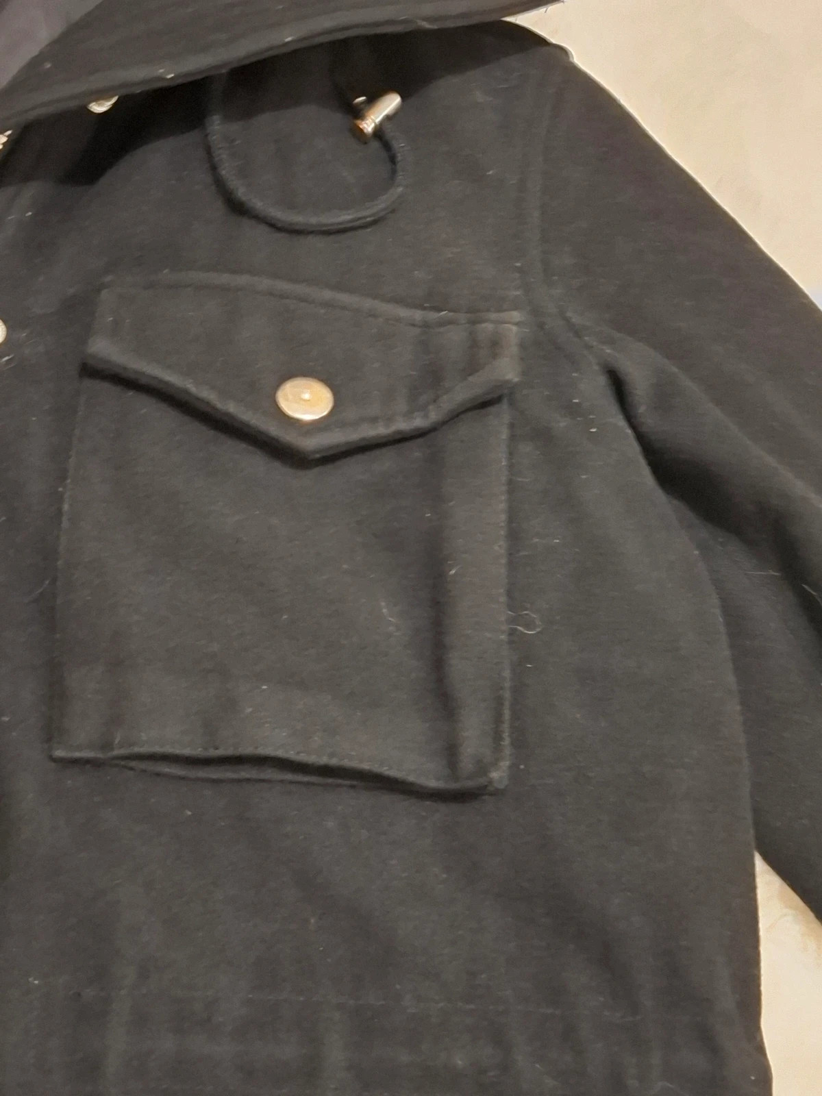 Manteau parka laine noir col fourrure amovible The Kooples taille S – The Kooples – taille S / 36 / 8 4