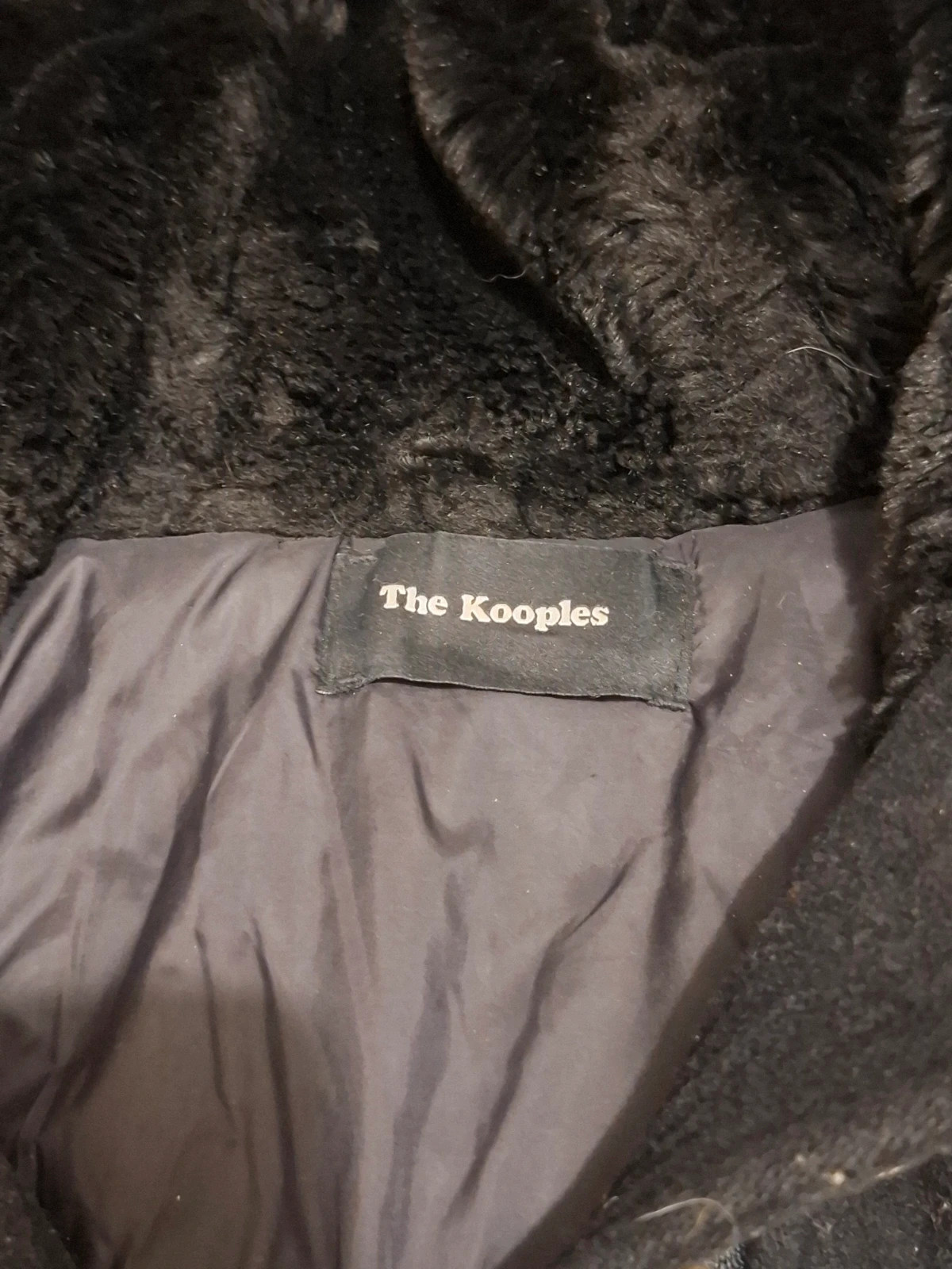 Manteau parka laine noir col fourrure amovible The Kooples taille S – The Kooples – taille S / 36 / 8 3