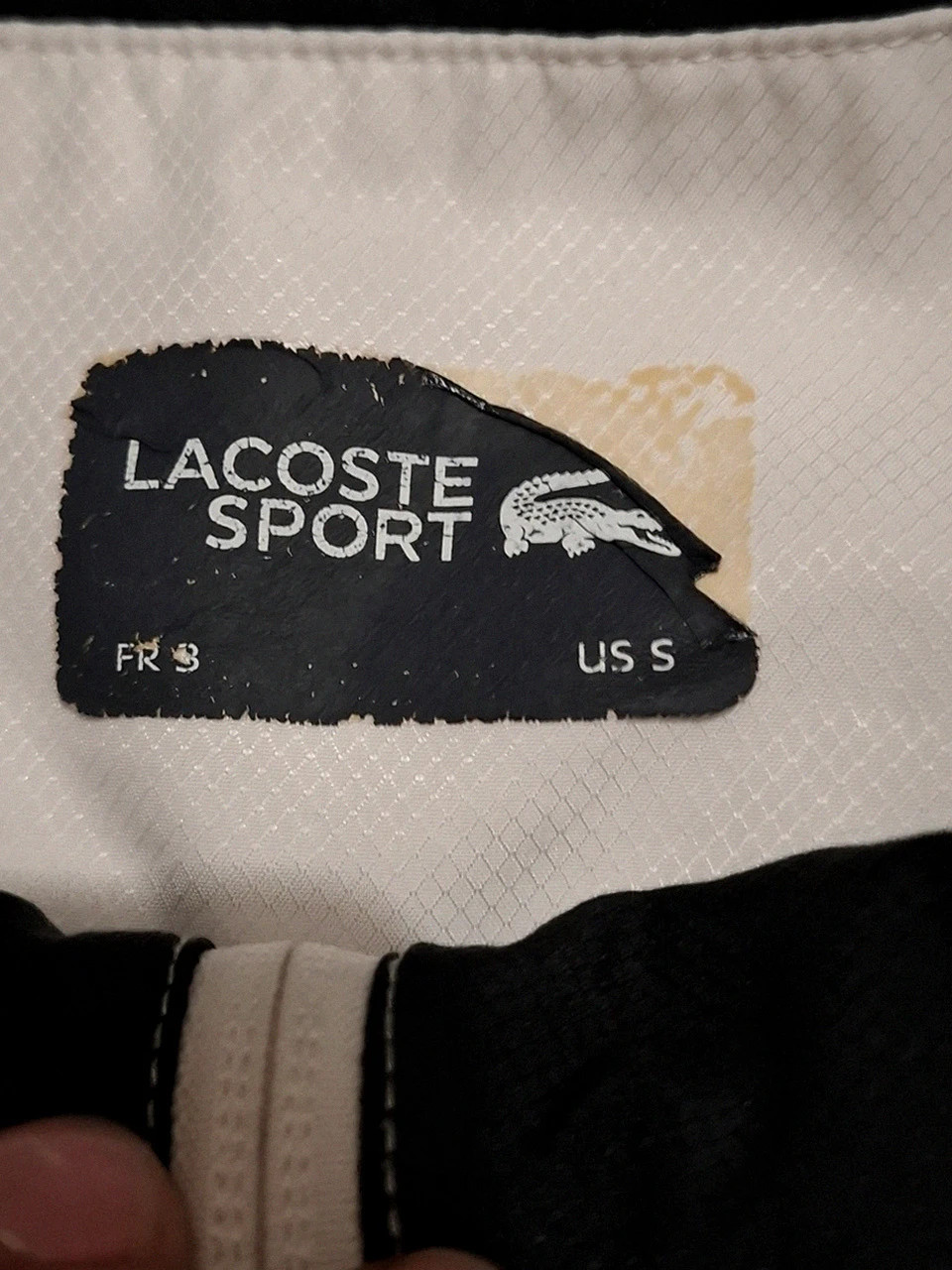 Veste Sport / Coupe-Vent Lacoste Blanc, Rouge & Noir T.3 (S) - Modèle WH9136 – Lacoste Sport – taille S 5