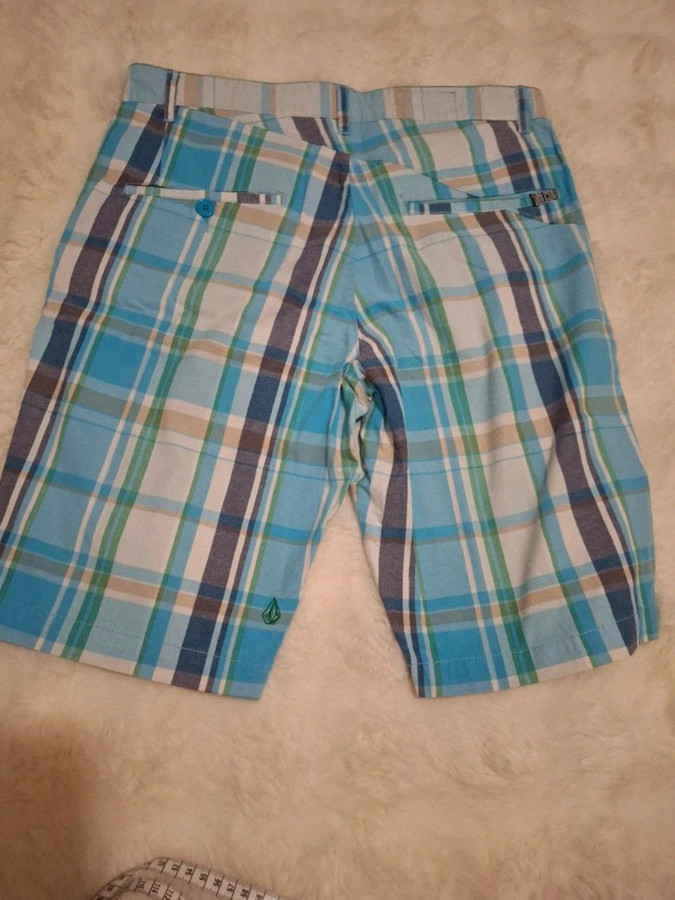 Short Volcom à carreaux bleu / blanc - Taille 31 - Style casual / skate – Volcom – taille W31 | FR 40 5