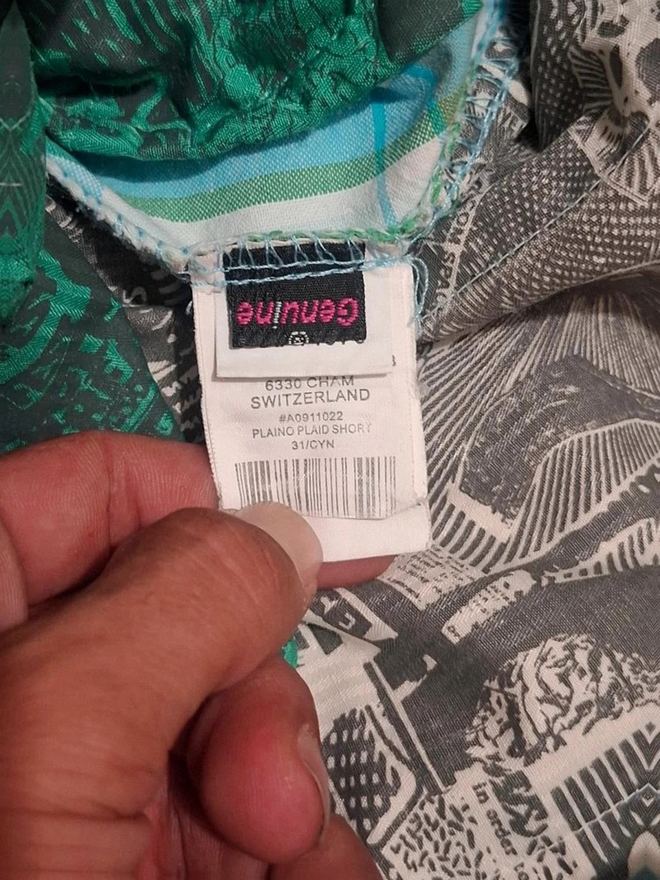 Short Volcom à carreaux bleu / blanc - Taille 31 - Style casual / skate – Volcom – taille W31 | FR 40 4