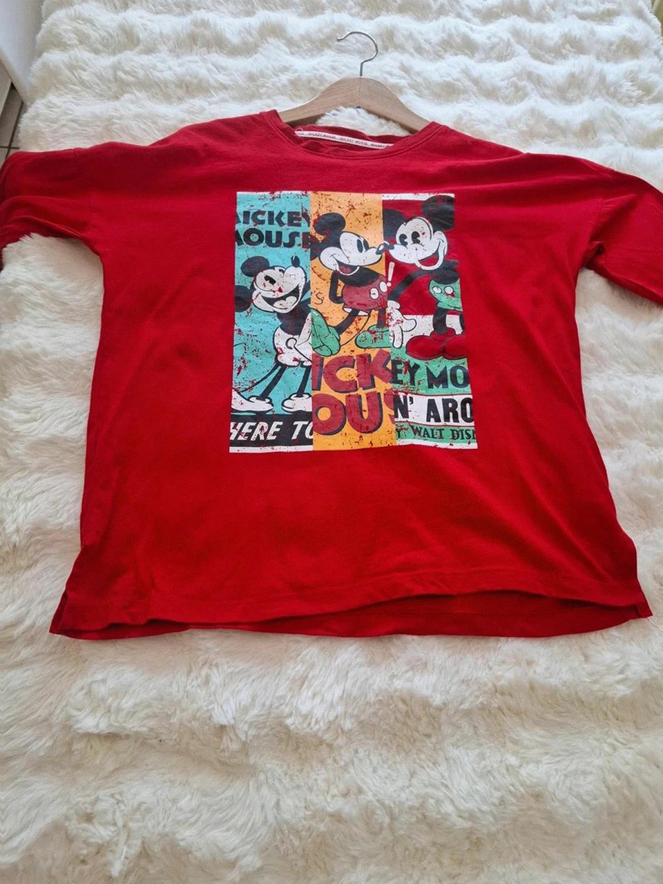 T-shirt Mickey Mouse Disney Rouge Manche Longue - Taille S – Disney – taille S 2