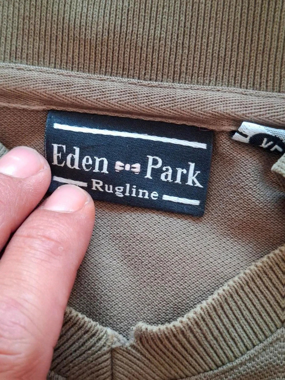 Polo Manches Courtes Vintage Eden Park Rugline Kaki / Taupe T.XL – Eden Park – taille XL 3