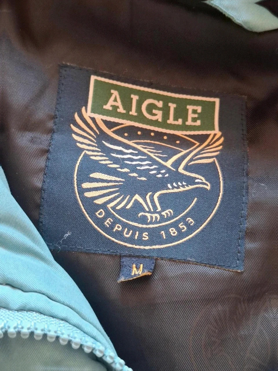 Veste / Parka Imperméable Aigle Bleu Clair T.M (FR 40/42) – Aigle – taille M / 38 / 10 4