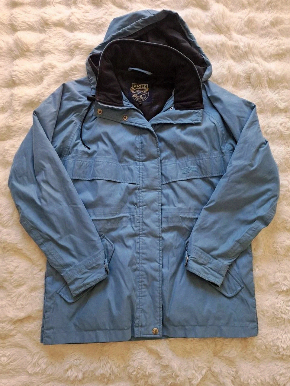 Veste / Parka Imperméable Aigle Bleu Clair T.M (FR 40/42) – Aigle – taille M / 38 / 10 2