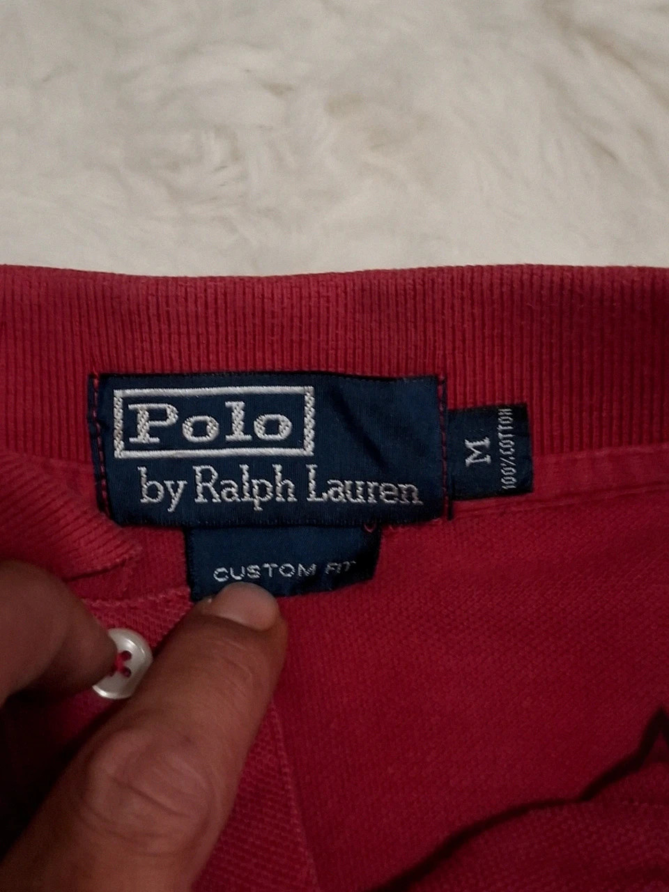 Polo Rouge Ralph Lauren Manches Courtes Custom Fit T.M – taille M 3