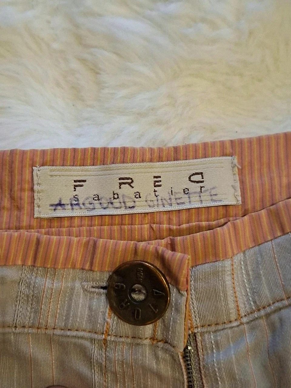 Pantalon Femme Crop / Corsaire Fred Sabatier Beige & Orange T.38 – Fred Sabatier – taille M / 38 / 10 3