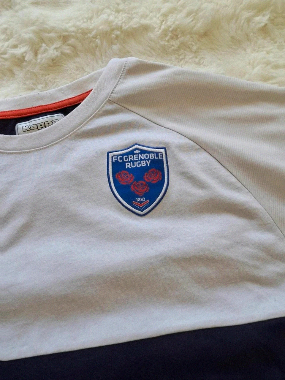 Maillot Rugby d'entraînement FC Grenoble Kappa - Taille XXL - Blanc et bleu marine – Kappa – taille XXL 4