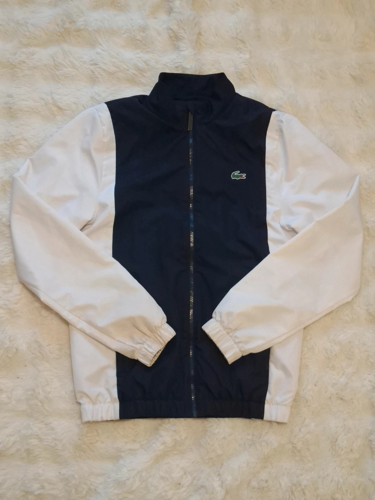 Veste / Coupe-vent Zippé Bicolore "Lacoste Sport" Bleu Marine & Blanc T.XS (FR 2) – Lacoste – taille XS 2