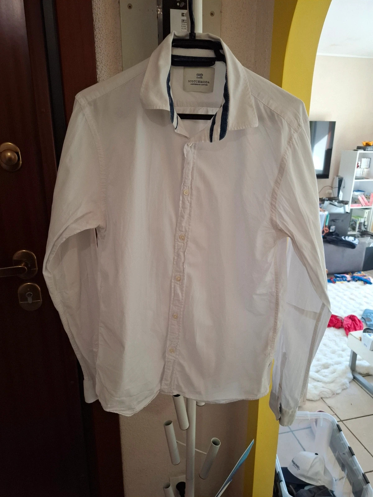 Chemise Manches Longues Homme Blanche "Scotch & Soda" Amsterdam Couture T.M