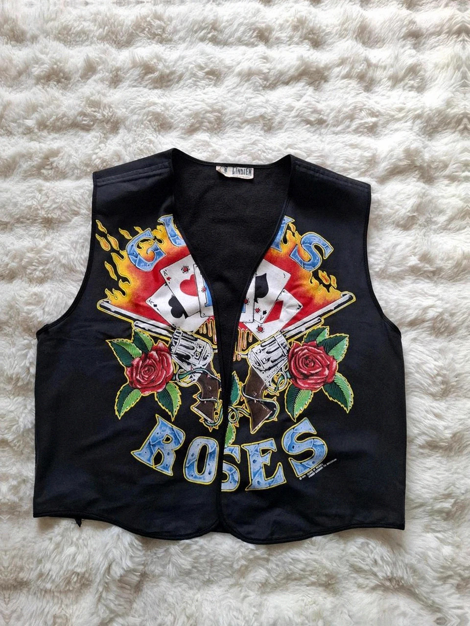 Gilet Vintage Sans-manches "Guns N' Roses" L'Indien Années 90 T.M/L – Guns N' Roses – taille L 2