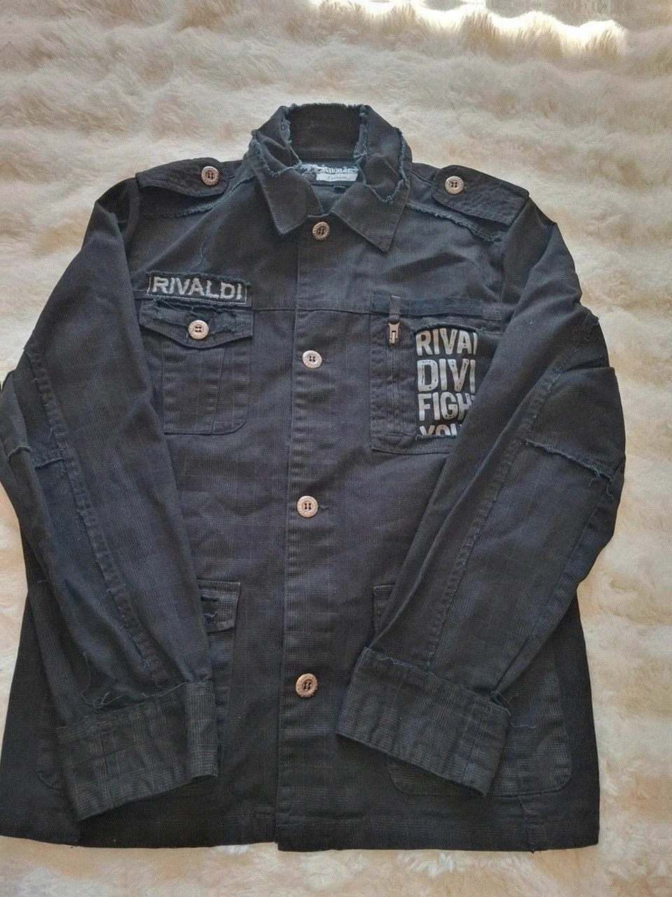 Surchemise / Veste militaire Y2K Rivaldi - Noir - Taille M – Rivaldi – taille M 3
