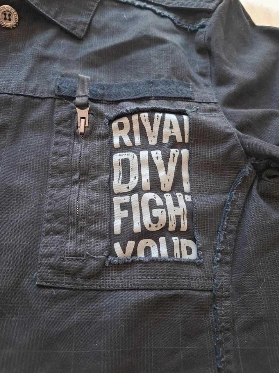 Surchemise / Veste militaire Y2K Rivaldi - Noir - Taille M – Rivaldi – taille M 4