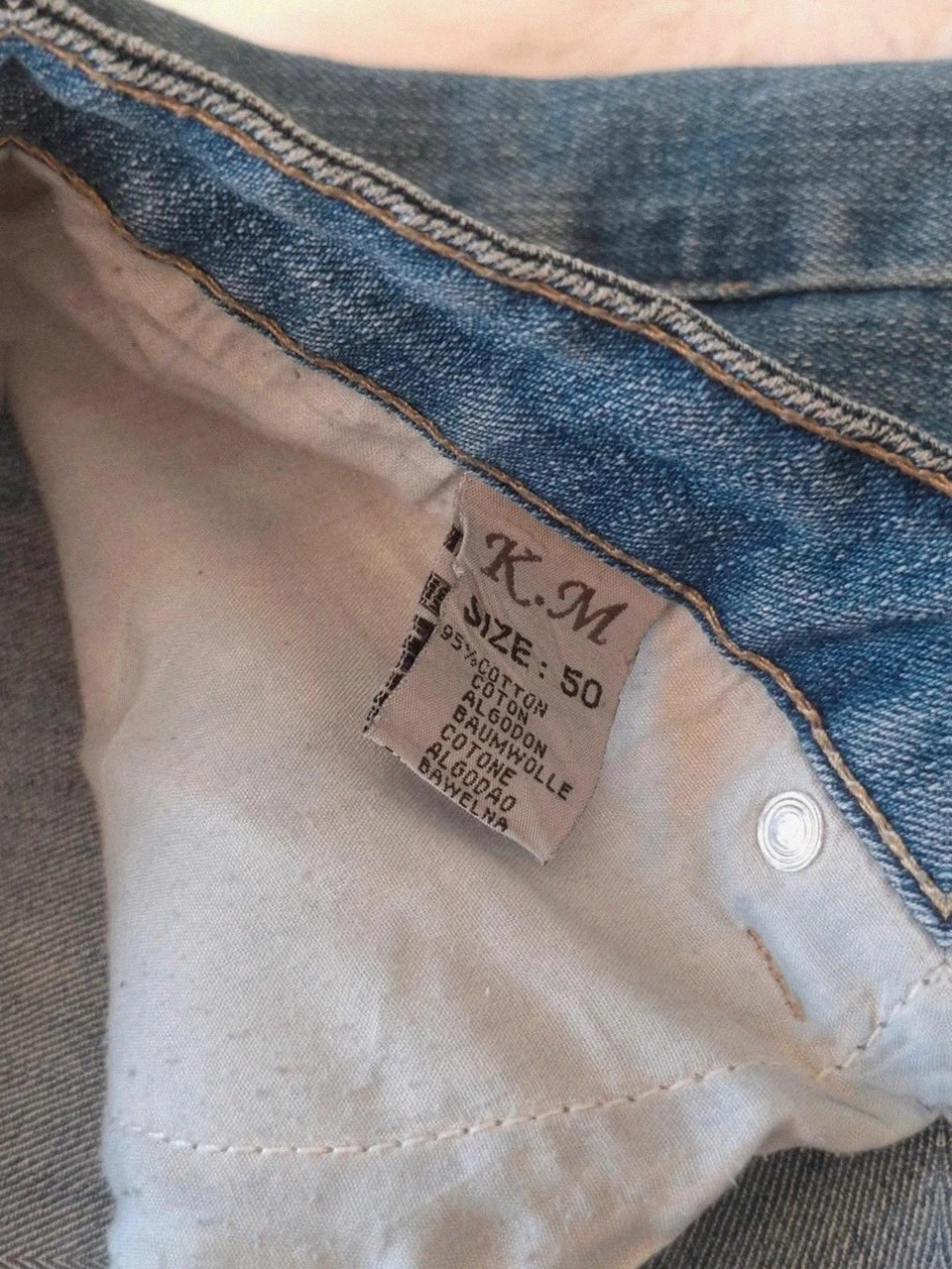 Jean bootcut / droit Key Mind - Bleu délavé - Taille 50 (Modèle femme) – taille 5XL / 50 / 22 3