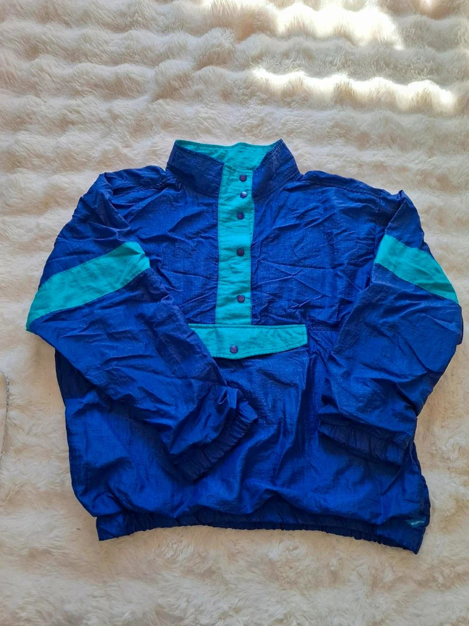 Coupe-vent vintage - Decathlon Bleu violet / Turquoise - Taille L/XL – Decathlon – taille XL 2